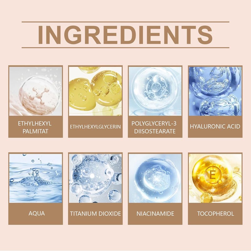 Tiejdhr BB Blur Cream Tinted Moisturizer With Spf, Tinted Care Primer, Waterproof Concealer, Spf 30 Sunscreen, 3 Shades, All Skin Types(02# Natural, 30g/1 Oz) - Image 3